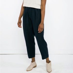 ELIZABETH SUZANN ANDY TROUSERS NAVY WOOL XS
